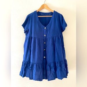 Blue baby doll dress size Large